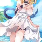 Beach Sundress Au Ra! [Art by @nekonekoz001]