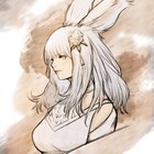 A viera portrait and elezen artwork
