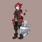 G'raha, Krile, Gaia, and Ryne as Pokémon trainers (by @ippus)