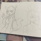 [OC art] I’ve had enough time being a Lalafell! So, I used my free ARR fantasia to turn into a miqote instead! I decided to draw a sketch of her.